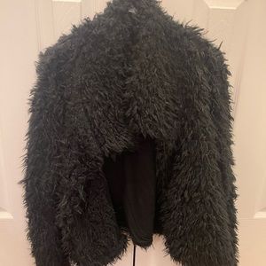 Black fuzzy jacket